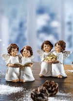 Engelpaar aus Polyresin, 2er-Set 