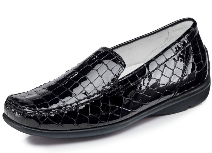 Waldl&auml;ufer, stilvolle Damen-Slipper, Weite H, mit herausnehmbarem Fu&szlig;bett 