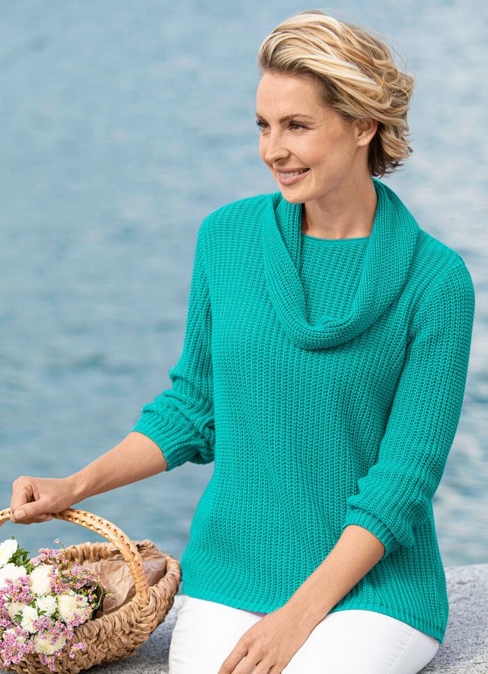 Pullover in Perlfang SMARAGDGRÜN