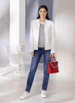 Kurzblazer mit Reißverschlusstaschen 