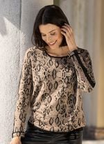 Pullover mit edler Schmucksteinzier 