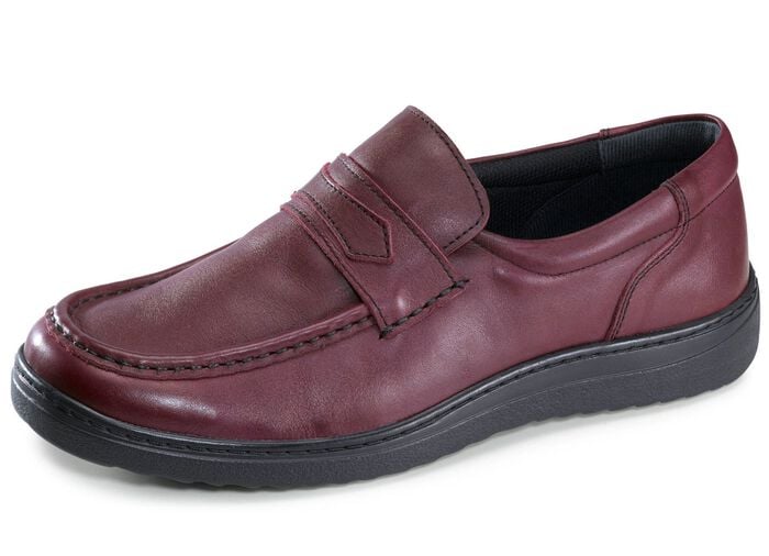 Slipper mit Lederspange BURGUND