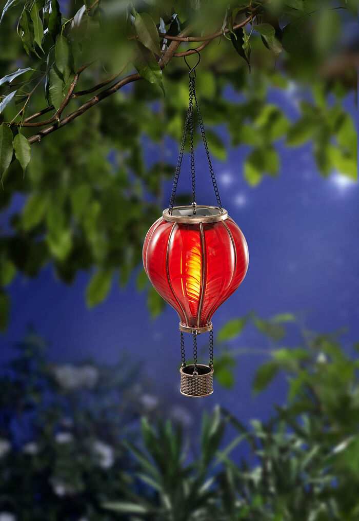 Solar-Heißluftballon mit Flackereffekt ROT