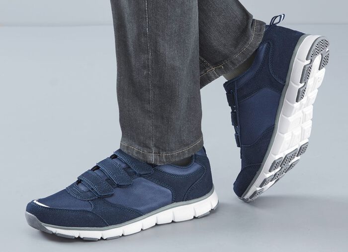 Sportliche Herren-Slipper, mit herausnehmbarem Fu&szlig;bett MARINE