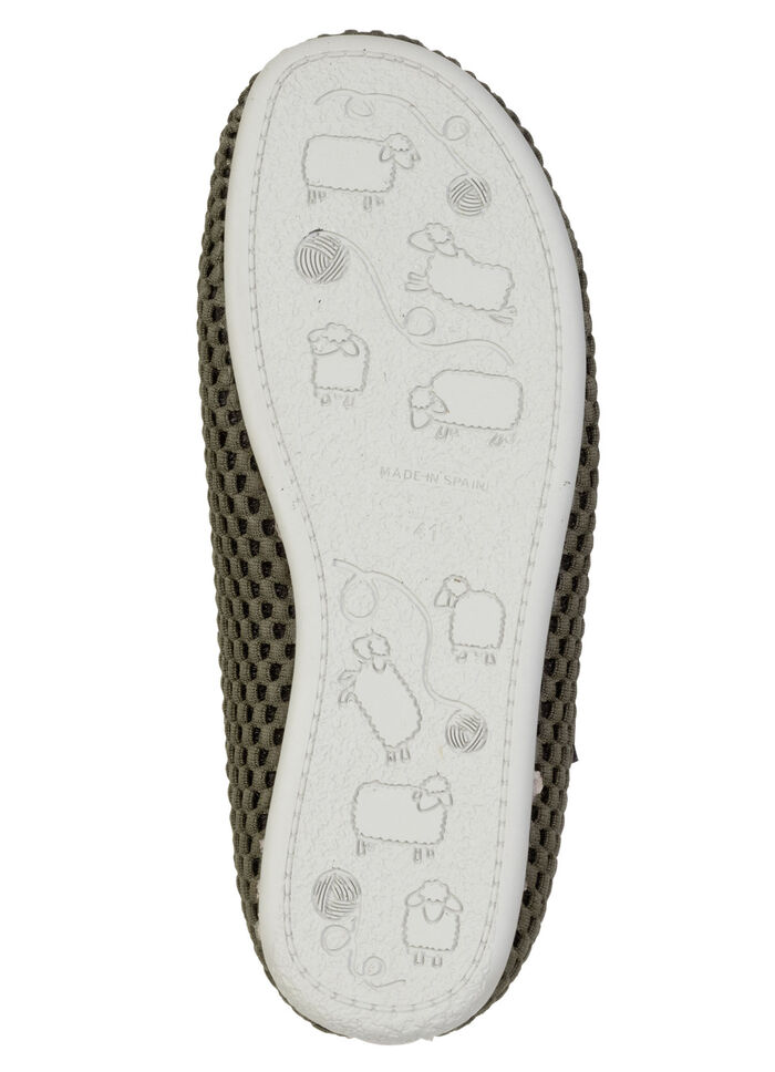 Leichte Herren-Hausschuhe, mit herausnehmbarem Fußbett KHAKI