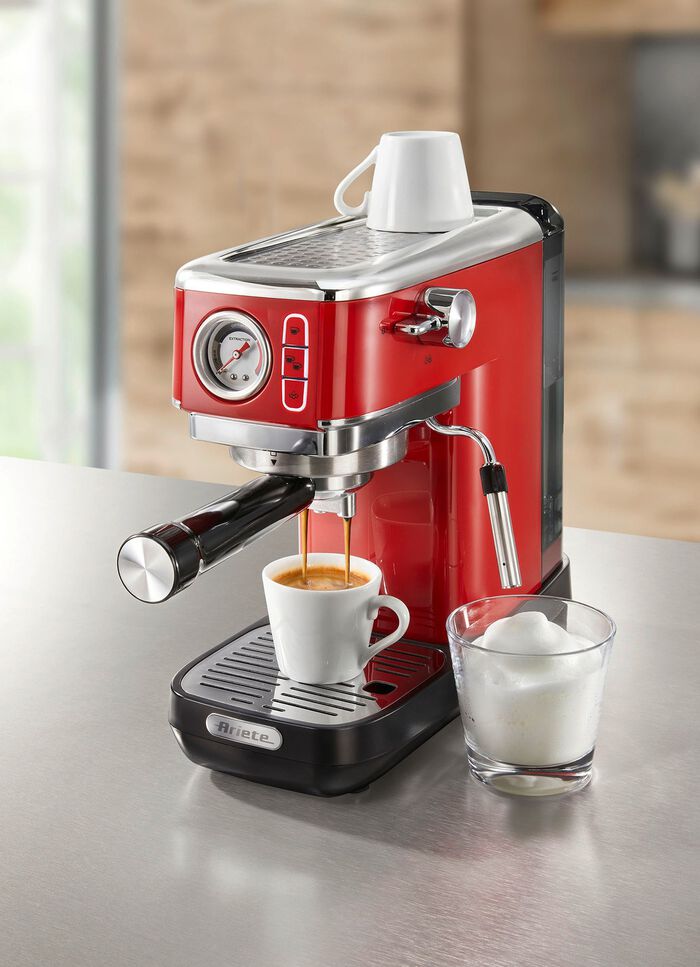 Ariete Espressomaschine moderna im Retro-Design ROT