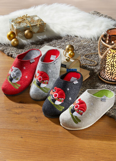 Hausschuh aus Wollfilz 