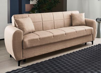 Frei im Raum aufstellbare Polsterm&ouml;bel mit Bettfunktion 