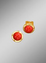 Ohrstecker mit echt Koralle 