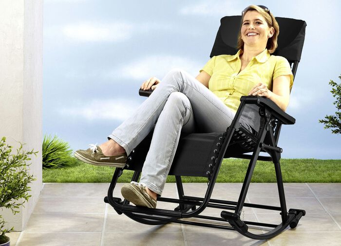 Schaukelstuhl 2in1 SCHWARZ