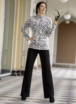 Hose in modischer Palazzo-Form SCHWARZ