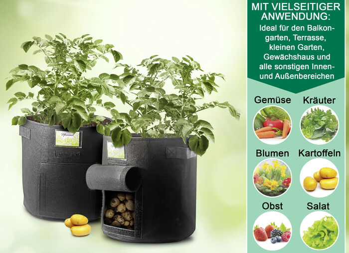 Pflanzs&auml;cke, 3er Set, ideal f&uuml;r Balkon oder Terrasse 