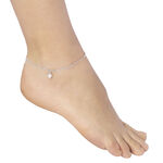 Zartes Figaro-Fu&szlig;kettchen mit Herz-Anh&auml;nger 