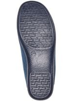 Laurina Hausschuh aus samtigen Textilmaterial BLAU