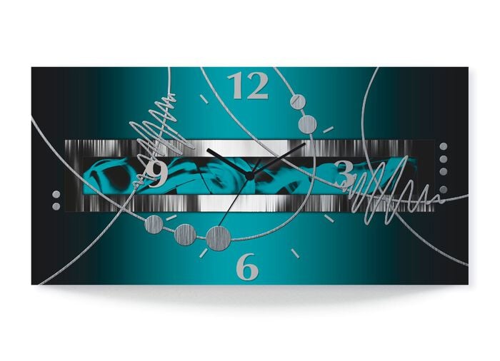 Moderne Wanduhr aus Aluminium 