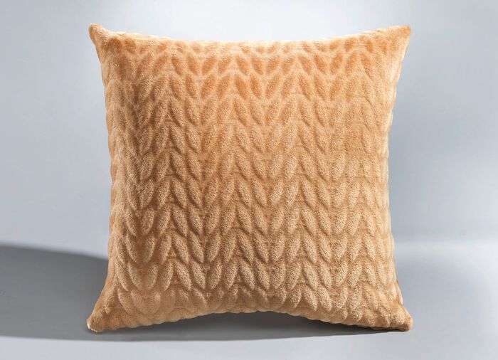 Wohndecken und Kissenbezug aus Mikrofaser-Flausch CAMEL