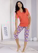 Schlafanzug 3-tlg, 2 Oberteile, 1 wadenlange Hose 