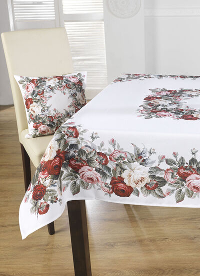 Aussdrucksstarke Tischdecke mit bezauberndem Rosen-Dessin 