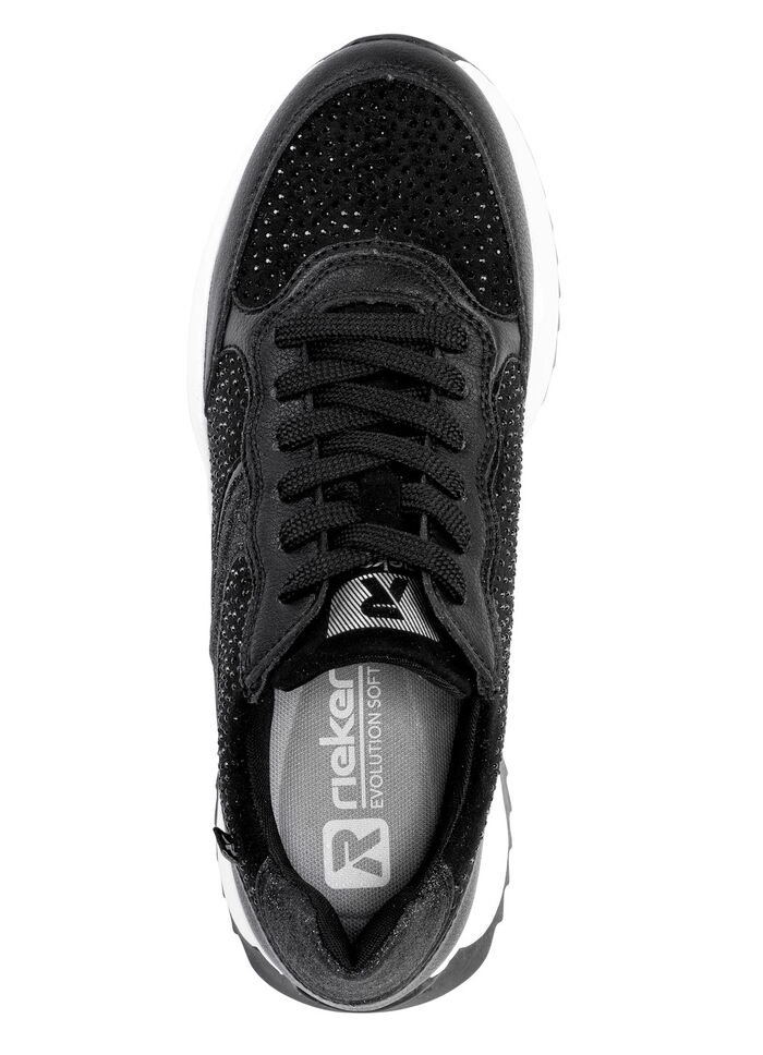 Rieker Sneaker mit Glitzersteinchen SCHWARZ