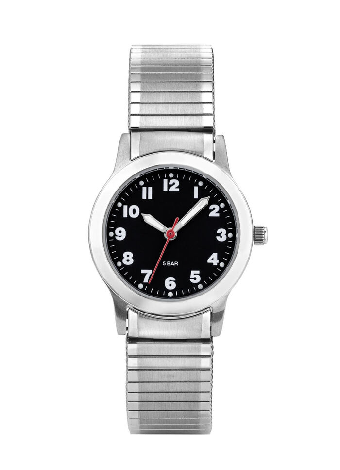 Para-Quartz-Damenuhr mit Edelstahlzugband 