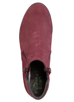 ELENA EDEN Stiefelette mit Nappaleder-Besatz RUBINROT