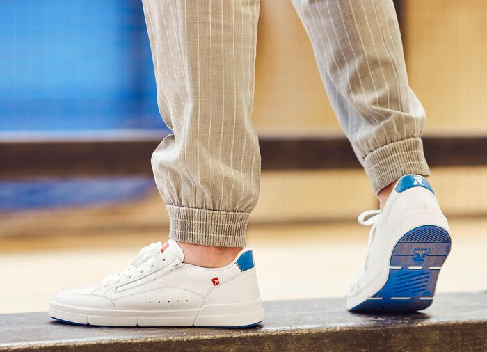 Rieker Schn&uuml;r-Sneaker aus Nappaleder WEISS