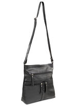 Laurina, Tasche, Damen, mit verstellbarem Umh&auml;ngeriemen SCHWARZ