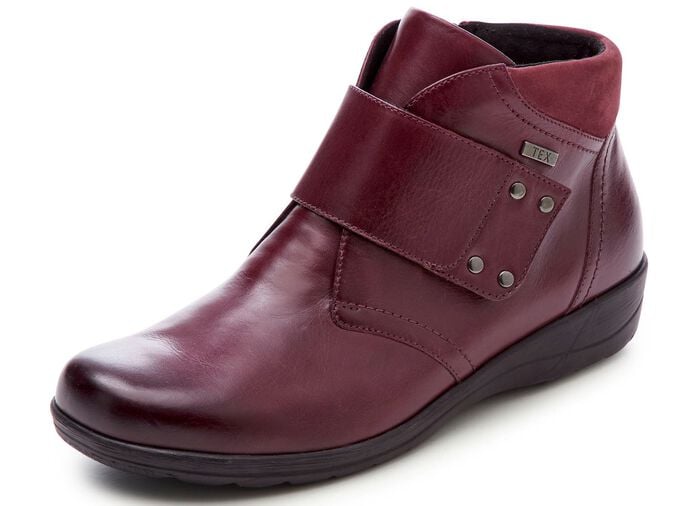 ELENA EDEN, atmungsaktive Damen-Boots, Weite H, mit Rei&szlig;verschluss BORDEAUX