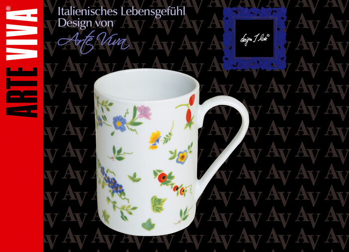 Porzellan-Geschirr Millefiori aus hochwertigem weißen Porzellan 