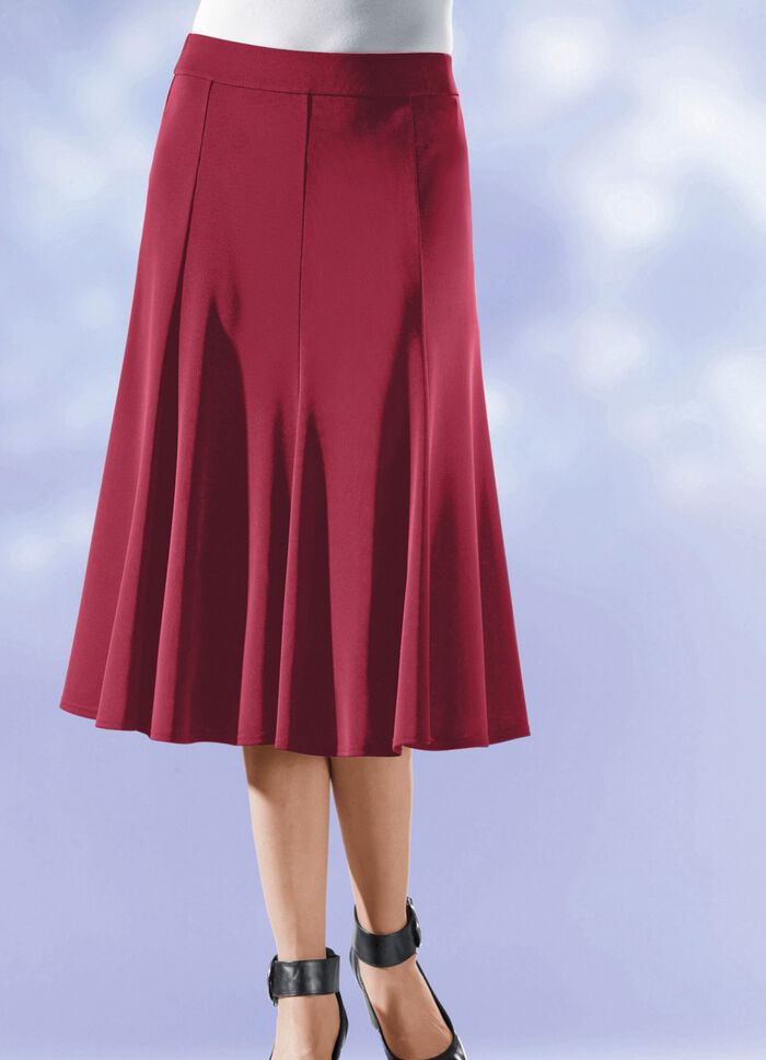 8-Bahnenrock mit glockig schwingendem Saum 