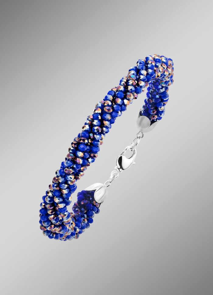 Schmuck-Set mit blauen Kristallen, 2-teilig 