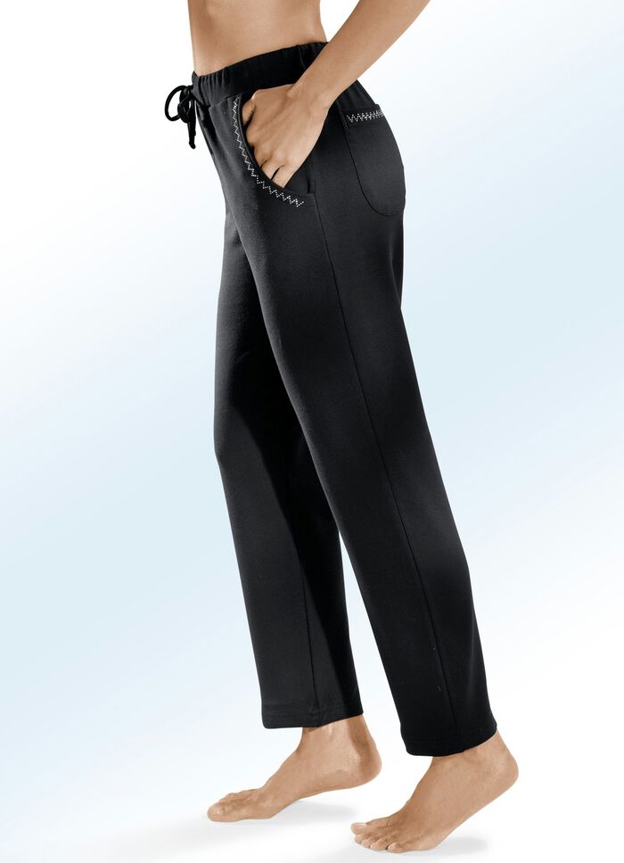 Hose mit dekorativer Nietenzier SCHWARZ