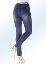 Jeans mit funkelndem Zierband DUNKELBLAU