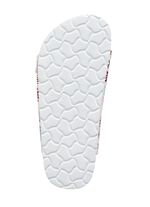 Pantolette in verspielt bedrucktem Dessin ECRU-BUNT