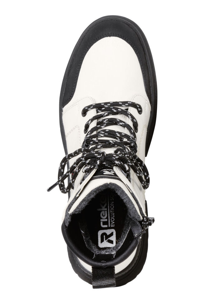 Rieker Stiefelette aus Nappaleder CREMEWEISS-SCHWARZ