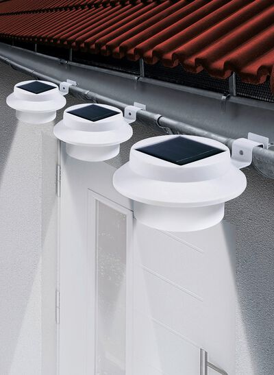 Dachrinnen-Leuchte, 3er-Set 