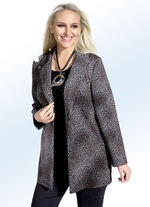 Blazer mit Raubtierfell-Dessin 