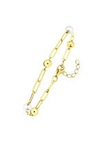 Armband aus Gold mit Süßwasser-Zuchtperlen 