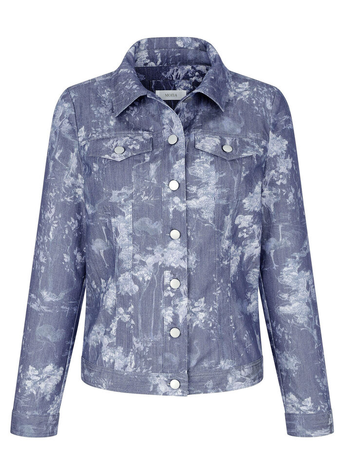 Jeansjacke mit Knopfleiste 