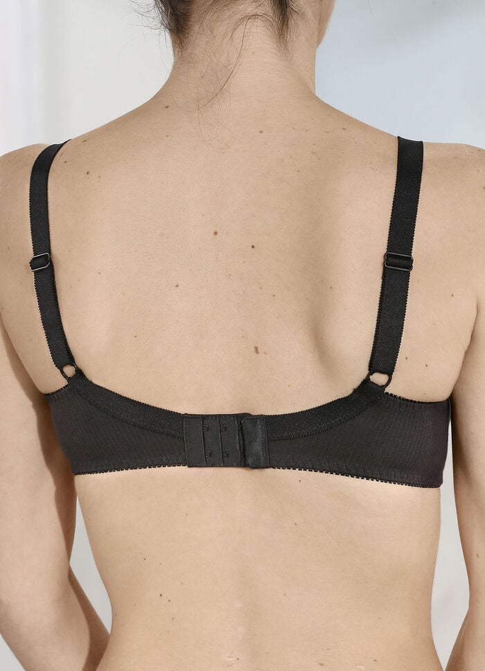 Naturana Zweierpack  BH mit dekorativem Spitzenband in den Cups 1X SCHWARZ, 1X WEISS