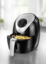 Digitale Heißluftfritteuse – spart Zeit und Energie! SCHWARZ-SILBER