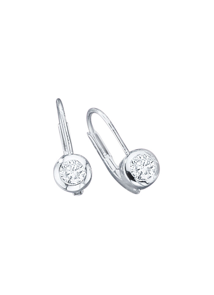 Solitärohrringe mit Brillanten 