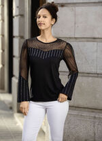 Shirt-Tunika mit Nietenzier 