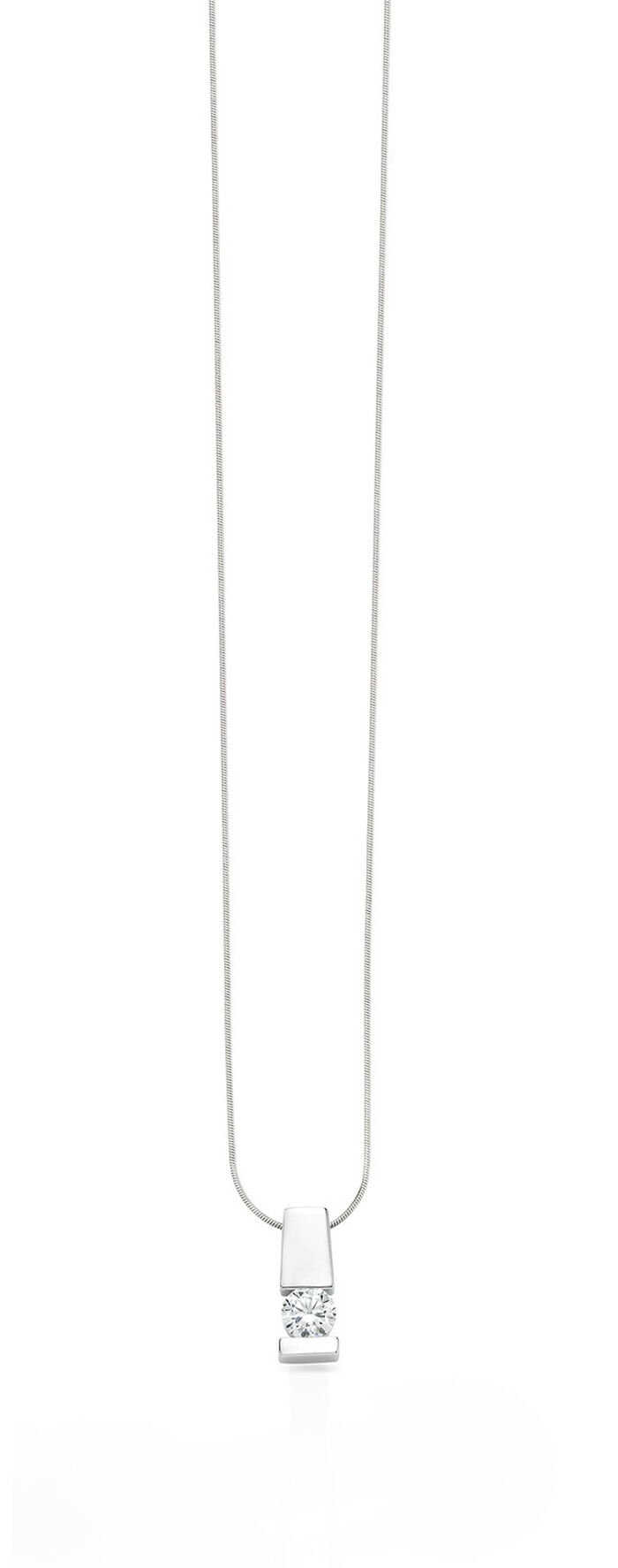 Edler Anhänger in Weißgold mit Brillant 