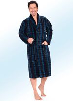 Doubleface-Bademantel mit Schalkragen 