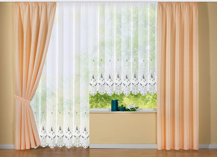 &Uuml;bergardine mit Universalschienenband PUDER