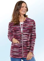 Jacke mit farbverlaufendem Strukturstreifen-Dessin 