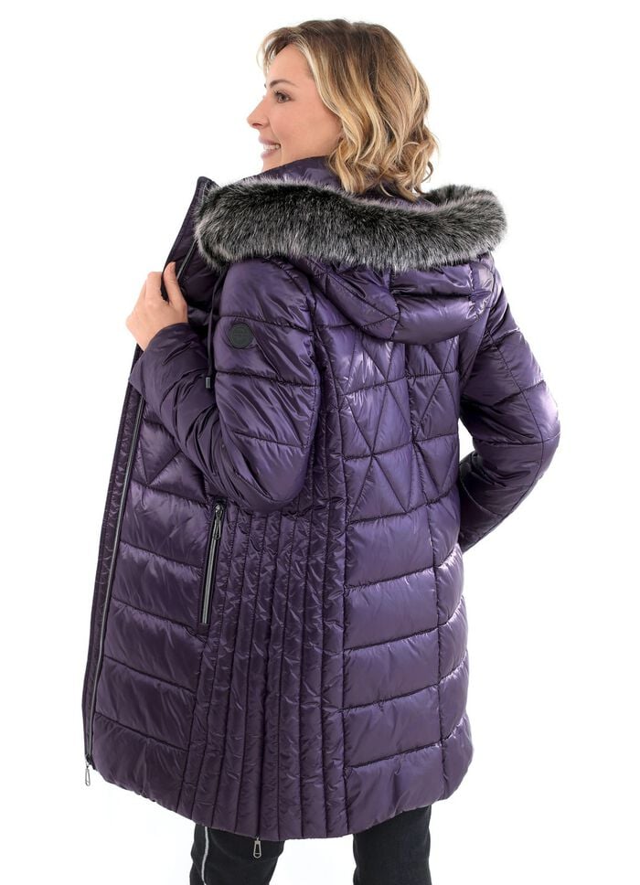 Kurzmantel mit Längssteppung seitlich 