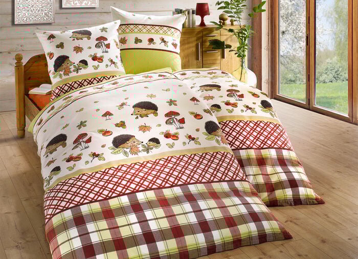 Kuschelwarme Bettw&auml;sche-Garnitur aus 100% Baumwolle 