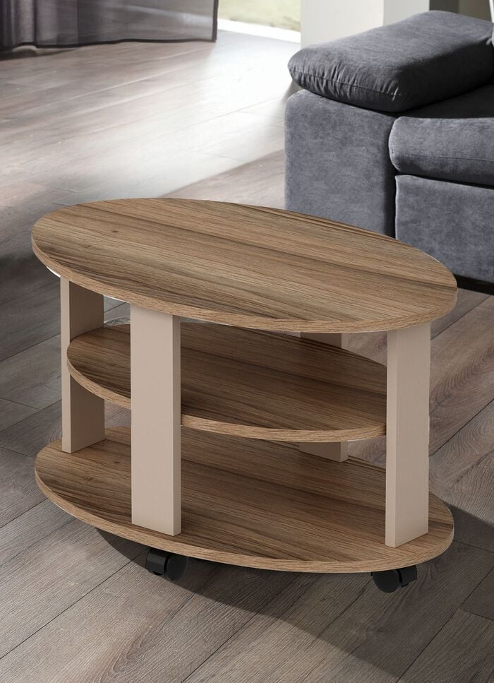 Couchtisch auf Rollen 